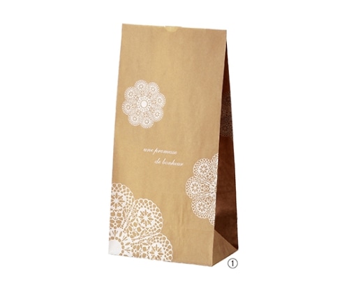 ストア・エキスプレス レースィ 角底紙袋 M クラフト 1セット(100枚入) 61-306-12-4 1セット（ご注文単位1セット）【直送品】