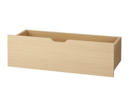 ストア・エキスプレス 木製浅型収納トロッコ W90cm エクリュ 61-423-77-1 1台（ご注文単位1台）【直送品】