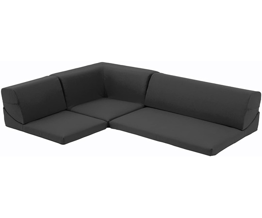 セルタン 和楽の庵 フロアソファ3点セット ダリアンブラック 三人掛け A318a-564BK 1個（ご注文単位1個）【直送品】