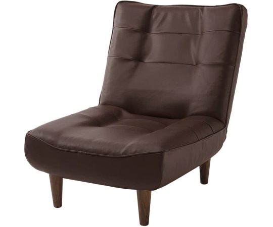 セルタン ハイバックソファ LULU-1p PVCブラウン 一人掛け A327p-595BR 1個(ご注文単位1個)【直送品】