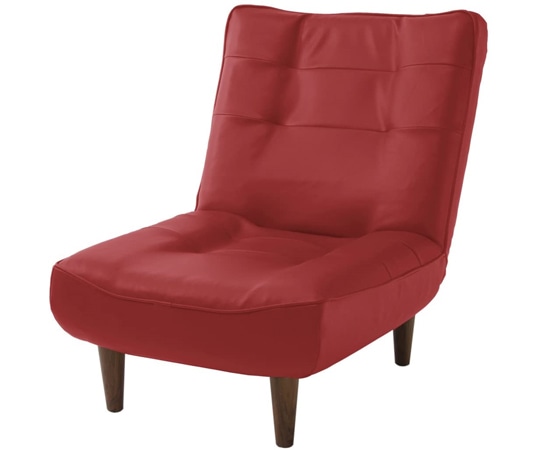 セルタン ハイバックソファ LULU-1p PVCレッド 一人掛け A327p-596RE 1個(ご注文単位1個)【直送品】