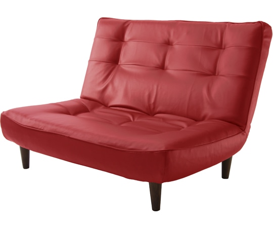 セルタン ハイバックソファ LULU-2p PVCレッド 二人掛け A40p-596RE 1個(ご注文単位1個)【直送品】