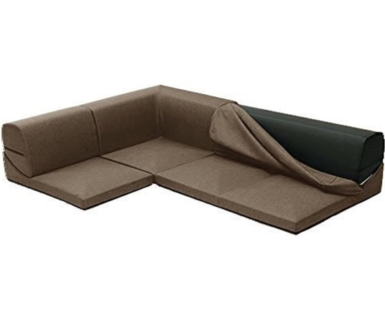 セルタン カバーが洗えるフロアソファ3点セット IMONIA ダリアンブラウン A573b-561BR 1個(ご注文単位1個)【直送品】