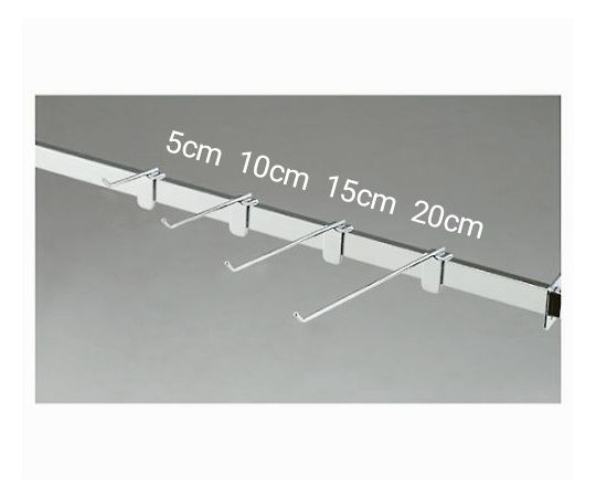 ストア・エキスプレス 角バー用 スリムフックハンガー(φ4mm) L5cm 1セット(10本入) 61-43-26-1 1セット（ご注文単位1セット）【直送品】