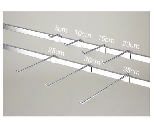 ストア・エキスプレス 【100本】角バー用 フックハンガー L20cm 61-423-55-11 1セット（ご注文単位1セット）【直送品】