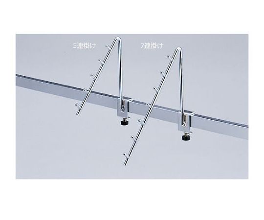 ストア・エキスプレス 角バー用 小物アップハンガー 45° 7連掛け 61-45-7-2 1本（ご注文単位1本）【直送品】