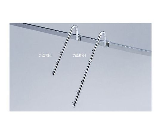 ストア・エキスプレス 角バー用 傾斜ハンガー 45° 5連掛け 61-45-9-1 1本（ご注文単位1本）【直送品】