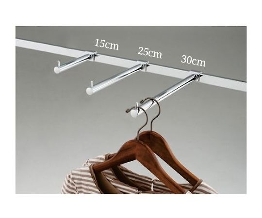 ストア・エキスプレス 角バー用 フェイスアウトハンガー シングル L30cm 61-45-14-3 1本（ご注文単位1本）【直送品】