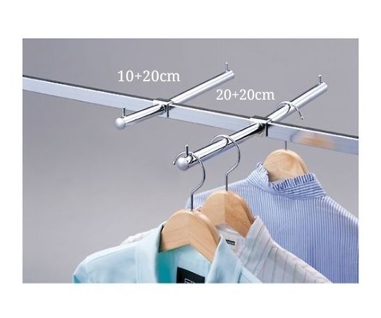 ストア・エキスプレス 角バー用フェイスアウトハンガー ダブル10+20cm 61-751-67-1 1本(ご注文単位1本)【直送品】