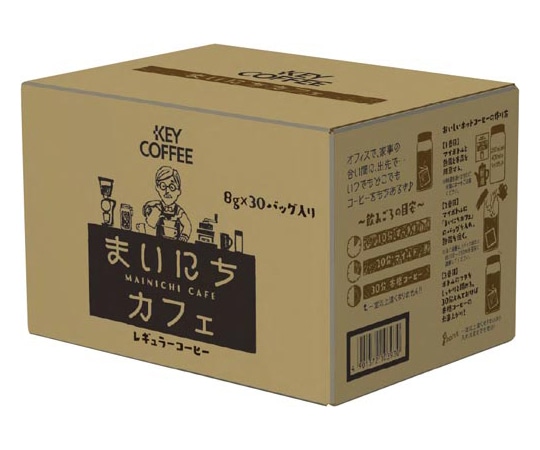 キーコーヒー コーヒーバッグ まいにちカフェ 30バッグ 1箱(30袋入) 312309 1箱※軽（ご注文単位1箱）【直送品】