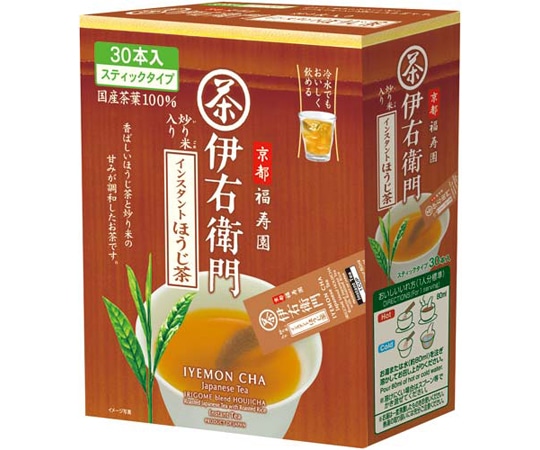 宇治の露製茶 伊右衛門炒り米入ほうじ茶スティック 30本 781204 1箱※軽（ご注文単位1箱）【直送品】