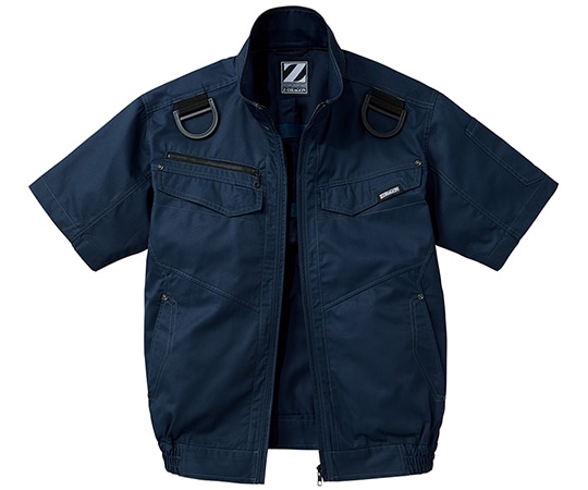 自重堂 空調服半袖ブルゾン ネービー 4L 74130 1枚(ご注文単位1枚)【直送品】