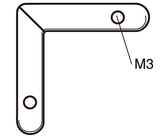 福井金属工芸 アルミ額用鉄コーナー金具1.6t×30×6.7 M3×2 1セット(1000個入) 6331 1セット（ご注文単位1セット）【直送品】
