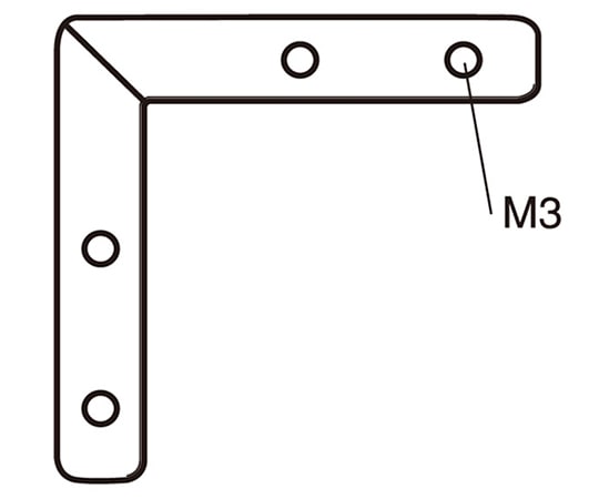 福井金属工芸 アルミ額用鉄コーナー金具2t×45×8.2 M3×4 400個入 6333 1個（ご注文単位1個）【直送品】