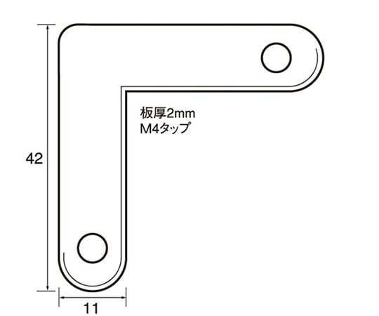 福井金属工芸 アルミ額用鉄角金具42×11 500個入 6270 1個（ご注文単位1個）【直送品】