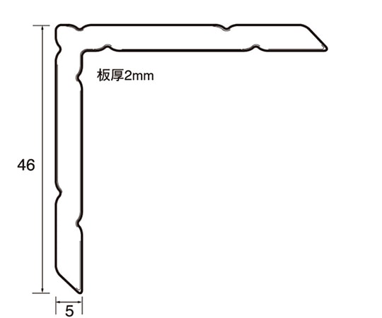 福井金属工芸 アルミ額用鉄角金具46×5 500個入 6278 1個（ご注文単位1個）【直送品】