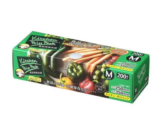 ジャパックス BOX保存袋M エンボス加工 200枚 HD+meta 半透明 0.008mm SS12 1ケース(ご注文単位1ケース)【直送品】