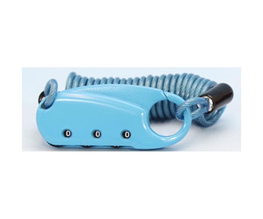 和気産業 番号可変式 ケーブルロック ブルー 本体サイズ25×60mm ワイヤー長さ1250mm IB-116 1個(ご注文単位1個)【直送品】