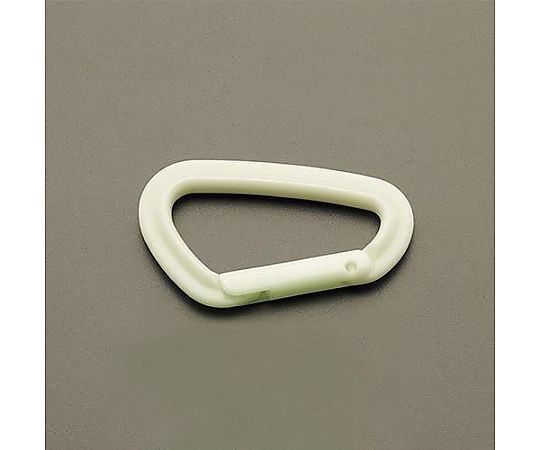 エスコ 75mm カラビナフック(プラスチック製/蛍光ナチュラル) EA638JG-31 1個(ご注文単位1個)【直送品】