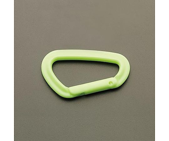 エスコ 75mm カラビナフック(プラスチック製/蛍光イエロー) EA638JG-32 1個(ご注文単位1個)【直送品】