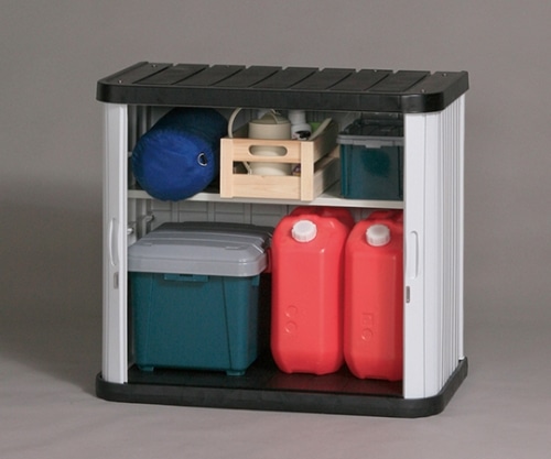 アイリスオーヤマ ミニロッカー ブラック/グレー ML-800V 1個(ご注文単位1個)【直送品】