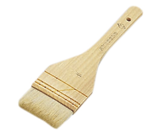 エムテートリマツ 木柄 本職料理刷毛(白毛) 3段締め 105mm  1個（ご注文単位1個）【直送品】