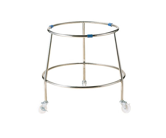 エムテートリマツ 18-8丸型ざる置き台 H-C(白キャスター付)  1個（ご注文単位1個）【直送品】