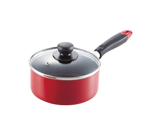 パール金属 コンパクト ふっ素加工IH対応ガラス蓋付片手鍋 16cm HB-2183 1個（ご注文単位1個）【直送品】