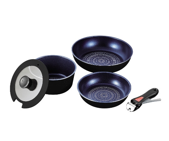 パール金属 ルクスパン ブルーダイヤモンドコートIH対応クックウェア5点セット HB-2444 1箱（ご注文単位1箱）【直送品】