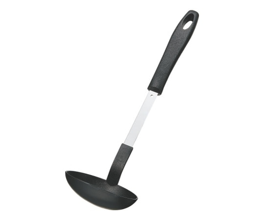 カンダ 抗菌・耐熱『いろ・色』お玉 ブラック  1個（ご注文単位1個）【直送品】