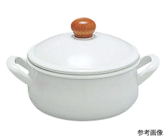 野田琺瑯 琺瑯ポーチカ キャセロール 20cm PO-20W 1個（ご注文単位1個）【直送品】
