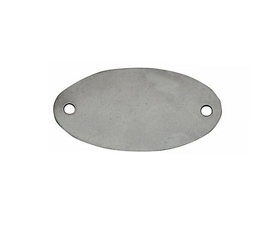 エスコ 19x34mm タグブランク(ステンレス 楕円/10枚) EA591HF-21 1パック(ご注文単位1パック)【直送品】