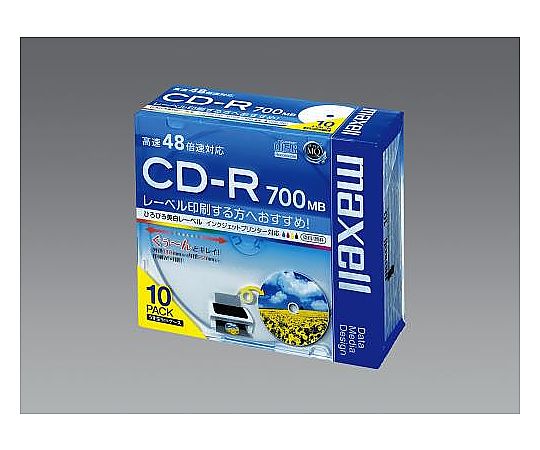 エスコ CD-R (10枚) EA759GR-60C 1パック(ご注文単位1パック)【直送品】