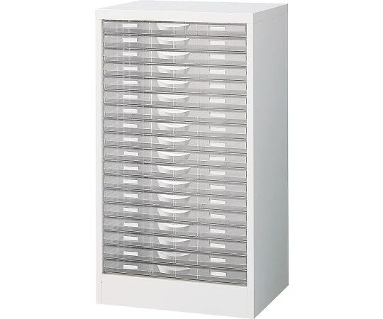 生興 整理ケース(ホワイト) A3判1列浅型18段 A3W-P118S 1台(ご注文単位1台)【直送品】