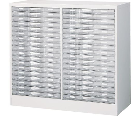 生興 整理ケース(ホワイト) A3判2列浅型18段 A3W-P218S 1台(ご注文単位1台)【直送品】