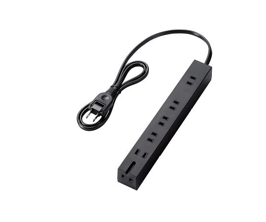 エレコム 回転機能タップ 6個口(内3ピン1) 1m ブラック T-KF01-2610BK 1個(ご注文単位1個)【直送品】