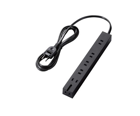 エレコム 超強力磁石タップ 6個口(内3ピン1) 2m ブラック T-KM01-2620BK 1個(ご注文単位1個)【直送品】