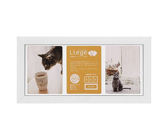 ハクバ写真産業 木製額縁リエージュ シャリテ LX3面 ホワイト FWLGC-WTL3 1個(ご注文単位1個)【直送品】