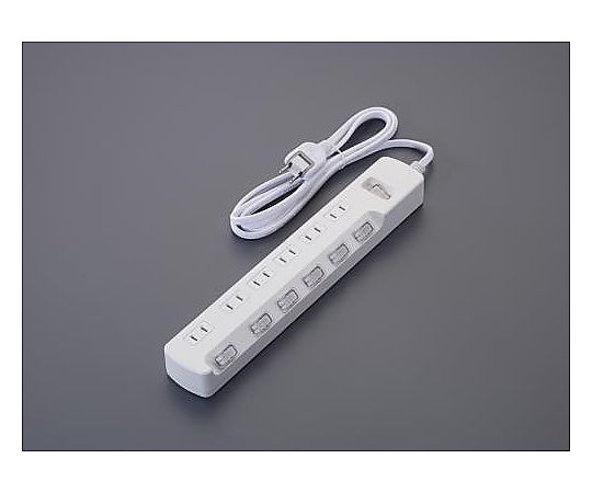 エスコ AC125V/15Ax1m テーブルタップ(一括・個別スイッチ) EA815GL-421 1個(ご注文単位1個)【直送品】