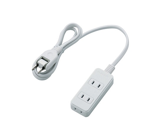 エレコム スイングプラグタップ 3個口 1m ホワイト T-S02N-2310WH 1個(ご注文単位1個)【直送品】