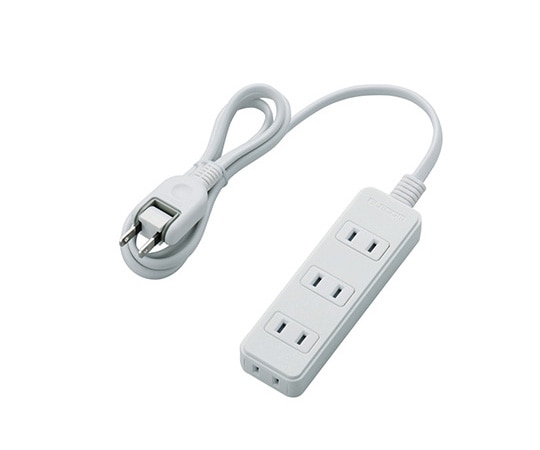 エレコム スイングプラグタップ 4個口 1m ホワイト T-S02N-2410WH 1個(ご注文単位1個)【直送品】