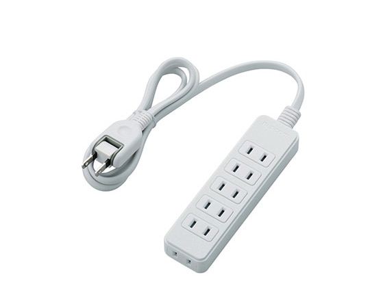 エレコム スイングプラグタップ 6個口 1m ホワイト T-S02N-2610WH 1個(ご注文単位1個)【直送品】