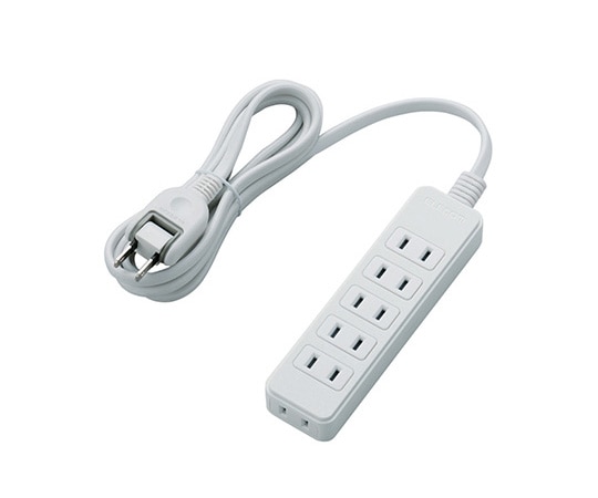 エレコム スイングプラグタップ 6個口 2m ホワイト T-S02N-2620WH 1個(ご注文単位1個)【直送品】