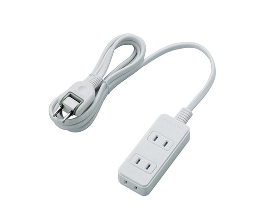 エレコム シャッタータップ 3個口 2m ホワイト T-ST02N-2320WH 1個(ご注文単位1個)【直送品】