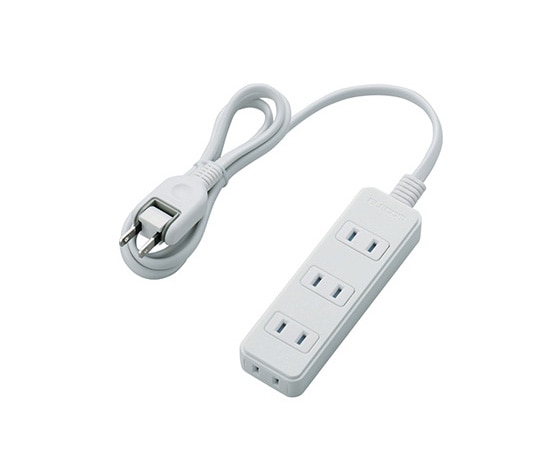 エレコム シャッタータップ 4個口 1m ホワイト T-ST02N-2410WH 1個(ご注文単位1個)【直送品】