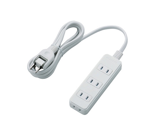 エレコム シャッタータップ 4個口 2m ホワイト T-ST02N-2420WH 1個(ご注文単位1個)【直送品】