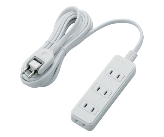 エレコム 電源タップ(雷ガード付き) T-KS02-2430WH 1個(ご注文単位1個)【直送品】