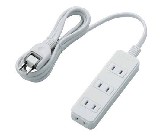 エレコム 電源タップ(雷ガード・ほこりシャッター) T-KST02-22420WH 1個(ご注文単位1個)【直送品】