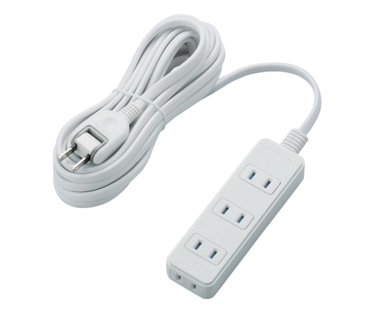 エレコム 電源タップ(雷ガード・ほこりシャッター) T-KST02-22450WH 1個(ご注文単位1個)【直送品】