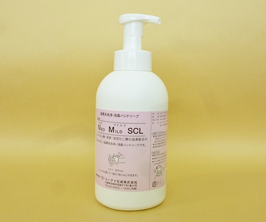 ユーアイ化成 塩素系洗浄・消臭ハンドソープ ネオマイルドSCL ムースタイプ 800mL 2252 1本（ご注文単位1本）【直送品】